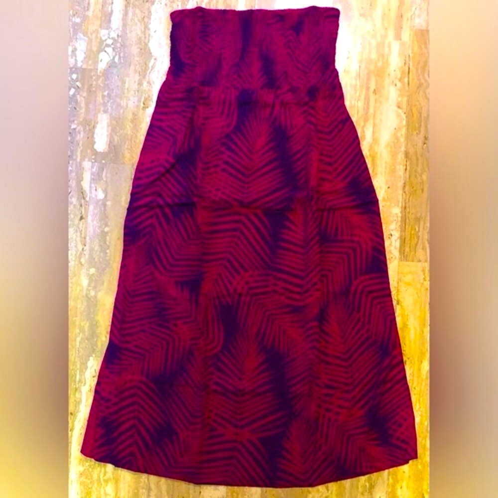Woman’s Strapless Maxi Dress / Sundress Elastic Tube Top Plus Size